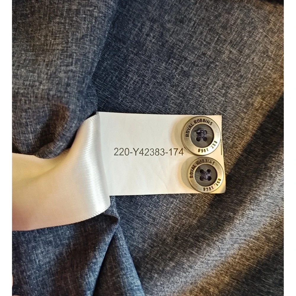 Royal Robbins Button Down Shirt Mens‎ XXL Blue Gray Tencel Modal 220-Y42383-174
